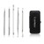 AMarkUp Blackhead Remover Pimple Comedone Pimple Extractor Tool Treatment for Blemish Whitehead Acne Zit with Leather Case
