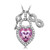NINASUN Pink Heart Necklace S925 Sterling Silver Pendant Necklace Open Your Heart Infinity Purple Swarovski Jewelry Her Birthday Anniv from Son for Mom Girlfriend Wife