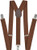 Trilece Suspenders for Men Adjustable Elastic Y Back Style Suspender Metal Clips   Brown
