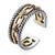 Retro 925 Sterling Silver Knuckle Ring Oxidized Ring Open Adjustable Cuban Link Chain Ring Band for Women Men