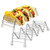 2 Pack Taco Holder - Premium Stainless Steel Taco Holder Stand, Taco Stand Up Rack, Holds Up to 4 Tacos Each, Upgraded Serving Trays for Hard or Soft Shells