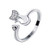 Acxico Little Cat 925 Sterling Silver with Crystal Inlaid Adjustable Ring
