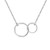 EVER FAITH Double Circles Necklace Sterling Silver Infinity Interlocking Friendship Sister Mother Daughter Necklace