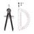 Professional Precision Compass Set Metal Spring Bow Compass with Protractor Lock Pencil Leads   Screw Replacements for Geometry Math Drafting Drawing   Measuring School   Office Supplies