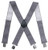 Fasker Mens Suspenders X Back 2  Wide Adjustable Solid Straight Clip Suspenders