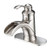 Homevacious Waterfall Bathroom Faucet Brushed Nickel Single Handle Bath Tub Lavatory Sink Vanity Basin Faucets Mixer Tap One Hole Lever Brass Deck Mount Commercial Supply Hose Cupc Lead Free