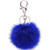 Rabbit Fur Ball Pom Pom Keychain Puff Ball Keyring Cityelf Fluffy Accessories Car Bag Charm  ROYALBLUE