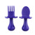 Babyware by eZtotZ   Made in USA   First Self Feeding Baby Spoon and Fork Training Utensil Set   Anti Choke Baby Led Weaning Stage 1   6 Months     BPA Free  Purple