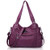 Angel Barcelo Roomy Fashion Hobo Womens Handbags Ladies Purse Satchel Shoulder Bags Tote Washed Leather Bag Purple