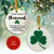 Irish Christmas Ornament - Green Shamrock Design with The Good Luck Quote Printed On - Irish Gifts