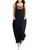 Women's Casual Jumpsuits Overalls Baggy Bib Pants Plus Size Wide Leg Rompers (2XL, Black)