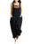 Women s Casual Jumpsuits Overalls Baggy Bib Pants Plus Size Wide Leg Rompers  2XL Black
