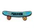 Skateboard Embroidered Sew or Iron-on Backing Patch