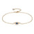 Valloey Rover Chain Anklet Handmade 14K Gold Plated Dainty Boho Beach Cute Ankle Bracelet Adjustable Evil Eye Layered Dangle Coins Foot Chain for Women  CZ Evil eye