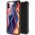 ZHEGAILIAN iPhone Xs Max Case Orange Blue Ripple iPhone Xs Max Cases for Girls 9H Tempered Glass Back Soft Silicone TPU Shock Protective Case for Apple iPhone Xs Max