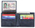 Mens Genuine Leather Bifold Wallet with 2 ID Window and RFID Blocking   Deep Blue