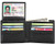 Mens Genuine Leather Bifold Wallet with 2 ID Window and RFID Blocking   Black