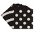JAM PAPER Small Polka Dot Beverage Napkins   5 x 5   Black with Polka Dots   16 Pack