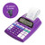 Catiga 12 Digit Desktop Printing Calculator with Tax Functions Two Color203 Lines sec with AC Adapter CP 1800 for Home Office Comes with AC Guaranteed  Purple with AC