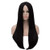 FVCENT Long Straight Middle Part Natural Black Women Wednesday Addams Costume Morticia Wig