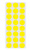 ChromaLabel 1 2 Inch Round Permanent Color Code Dot Stickers 1200 Pack 24 Labels per Sheet Yellow