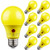 TORCHSTAR 8 Pack LED Dusk to Dawn Yellow A19 Bug Light Bulb 9W 2700K Soft White Outdoor Photocell Sensor Bulb UL Listed Damp Location Patio Deck Porch Hallway Backyard