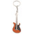 Wang Zhai Orange Guitar Keychain for Men Mini Cute Bass Key Chain Ring for Kids High end Car Keyring Electric Guitar Key Holder