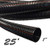 Electriduct 1  UV Rated Flame Retardant Wire Loom Black Nylon Split Tubing Cable Hose   25 Feet
