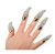 False Nail Punk Style Clear Crystal Claw Paw Talon Finger RING Knuckle Bend Fingertip Finger Claw Ring Set of 5 Pcs  Gold
