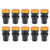 uxcell 10Pcs AC DC 110V Indicator Lights Yellow LED Flush Panel Mount 7 8  22mm
