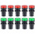 uxcell 10Pcs Red Green Indicator Light AC DC 110V 22mm Panel Mount for Electrical Control Panel HVAC DIY Projects