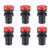 uxcell Indicator Lights AC DC 24V Red LED Flush Panel Mount 7 8  22mm 6Pcs