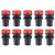 uxcell 10Pcs Red Indicator Light AC DC 24V 22mm Panel Mount for Electrical Control Panel HVAC DIY Projects