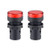 uxcell 2Pcs Red Indicator Light AC DC 24V 22mm Panel Mount for Electrical Control Panel HVAC DIY Projects