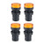 uxcell 4Pcs Yellow Indicator Light AC DC 110V 22mm Panel Mount for Electrical Control Panel HVAC DIY Projects