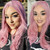 SimBeauty Natural Hairline Pink Lace Front Wigs for Women Long Natural Wave Rose Synthetic Hair Replacement Heat Resistant Synthetic Wigs with Half Hand Tied Lace  Pink