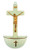 Jesus Christ on Cross Moulded Acrylic Holy Water Font, Luminous, 5 Inch