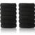 12 Pieces Thick Black Hair Ties Seamless Ponytail Holders Cotton Hair Ties No Crease Hair Bands for Women Girls Simply Hair Tie for Thick Heavy or Curly Hair