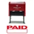 Basic PAID Self Inking Rubber Stamp (Red Ink) - Large