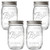 Ball Regular Mouth Mason Jars with Lids and Bands 16 Ounces  4 Pack