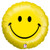 Betallic Smiley Face Foil Balloon 18  Yellow