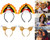 Amandir 4 Pack Thanksgiving Turkey Drumstick Headband for Holiday Costume Party Favors Thanksgiving Accessories Decorations