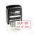 Due by - ExcelMark Self-Inking Rubber Date Stamp - Compact Size - Red Ink