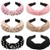 6 Pieces Velvet Wide Headbands Knot Turban Headbands with Faux Pearl Hair Bands Elastic Hair Accessories for Women Girls