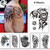 Leoars Large Tribal Temporary Tattoos Big Totem Tattoo Stickers for Men Guys Waterproof Arm Fake Tattoo for Rave Party Makeup 6 Sheet