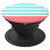 Aqua Mint Stripes and Candy Pink Solid PopSockets Grip and Stand for Phones and Tablets