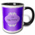 3dRose mug 38853 4 Purple 25th Birthday  Two Tone Black Mug 11 oz Multicolor