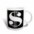 3dRose mug 45409 1 White Dollar Sign Against A Black Background  Ceramic Mug 11 oz Multicolor