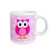 3dRose Cute Pink Owl on Light Pink Background Mug 11 Ounce