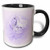 3dRose 181731 4 A Purple Flying Pegasus With A Moon And Clouds In The Background Ceramic Mug 11 oz Black White